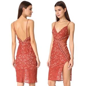 Stylestalker Laylor Lace Midi Dress Sedona Orange